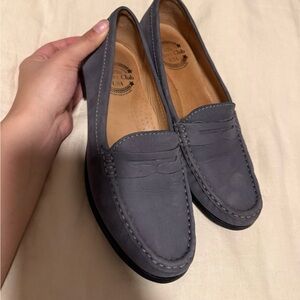 Driver Club USA Charcoal Leather Loafers